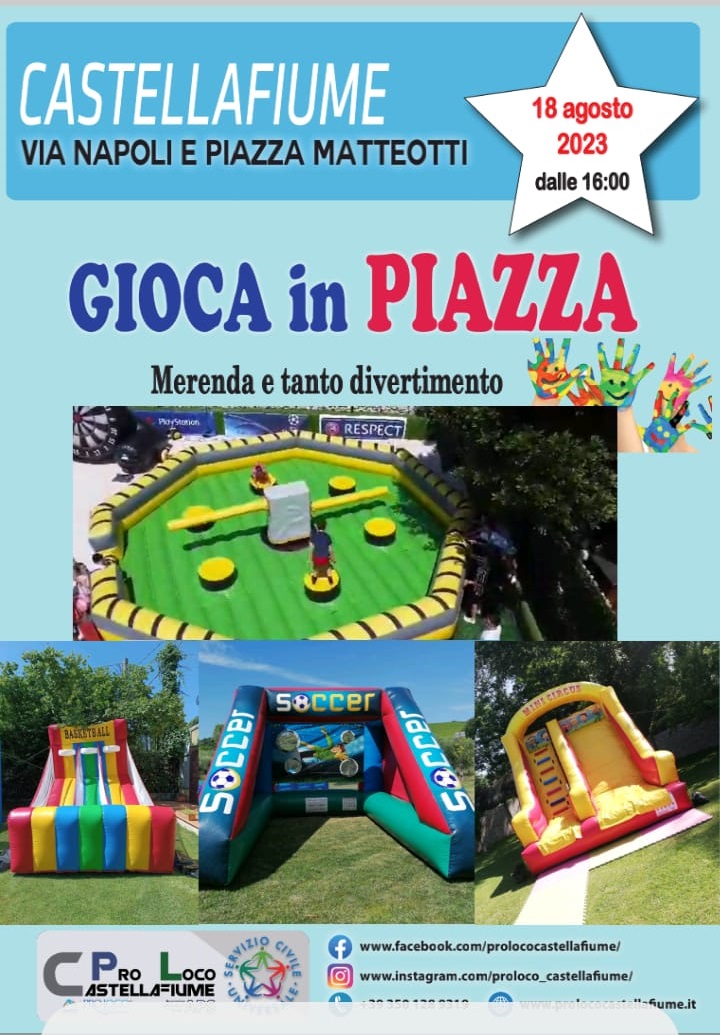 Giochi in Piazza - Pro Loco Castellafiume - Agosto 2023